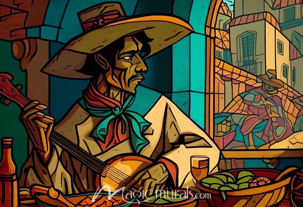 Mexican Flamenco Guitarist 7013 Wallpaper Wall Mural