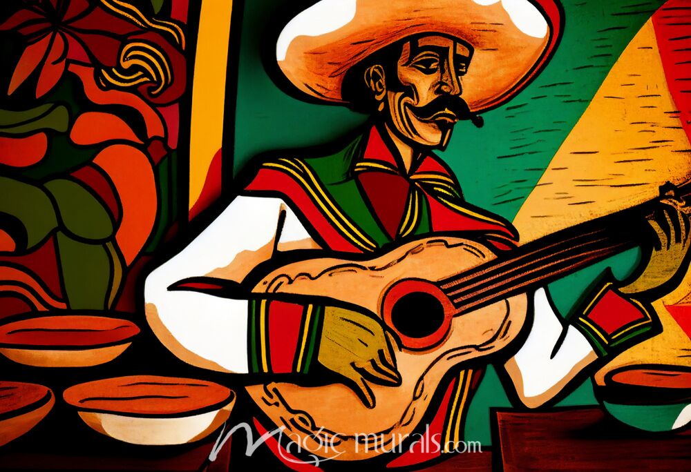 Mexican Flamenco Guitarist 7421 Wallpaper Wall Mural