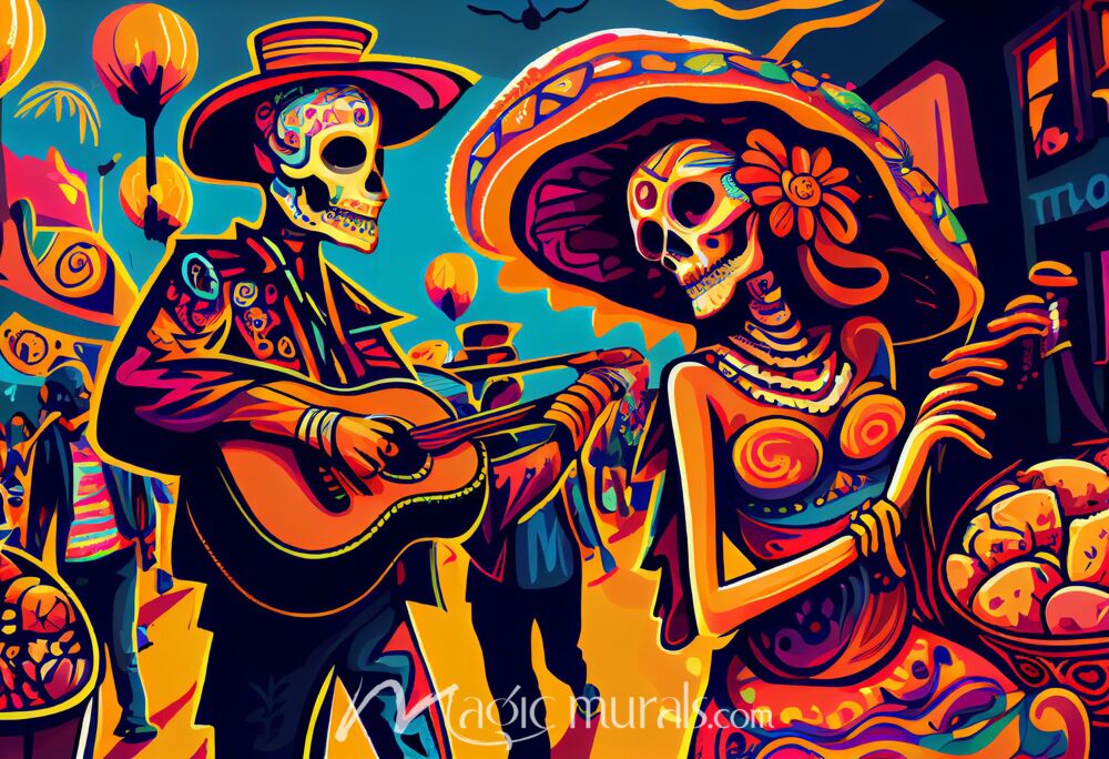 Los Muertos Fiesta 8473 Wallpaper Wall Mural