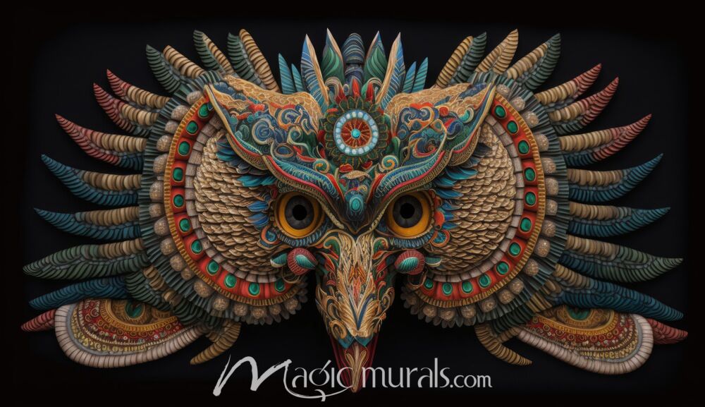 Kukulcan Serpent Mask 4417 Wallpaper Wall Mural