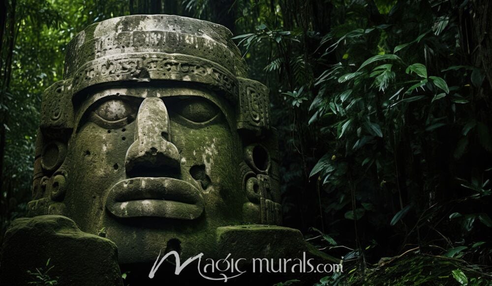 Olmec Head 6606 Wallpaper Wall Mural