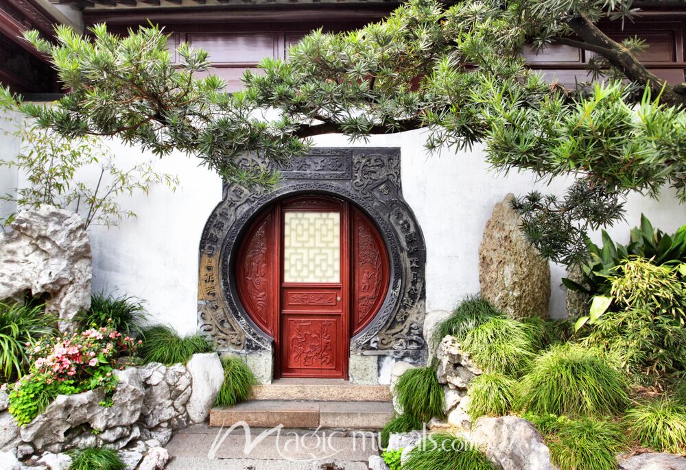 Shanghai Yu Yuan Garden Door 3024 Wallpaper Wall Mural