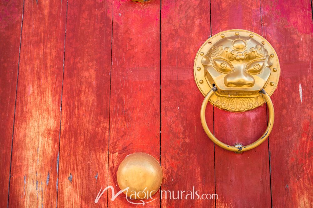 Chinese Lion Door Knocker 2674 Wallpaper Wall Mural