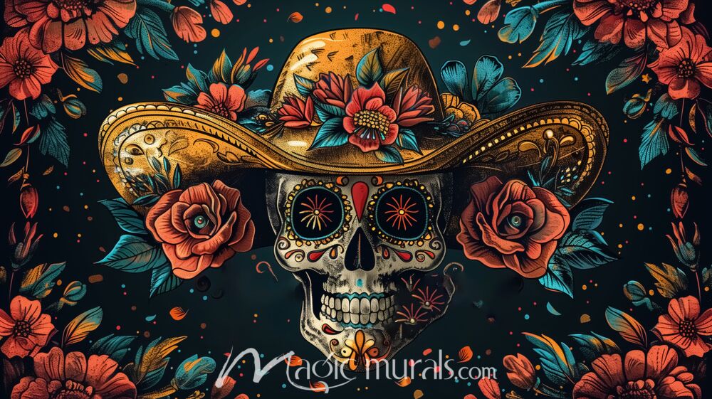 Sugar Skulls 9003 Wallpaper Wall Mural