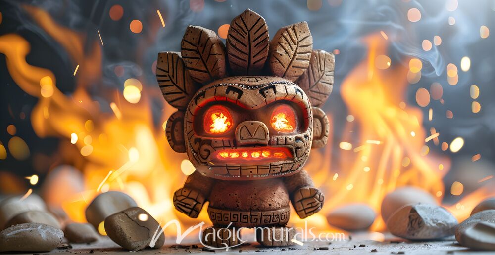 Olmec Fire God 7468 Wallpaper Wall Mural