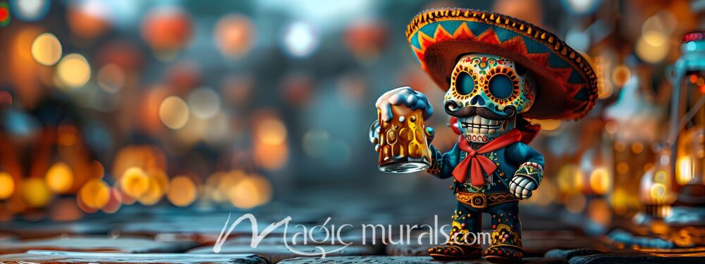 Calavera con Cerveza 6096 Wallpaper Wall Mural