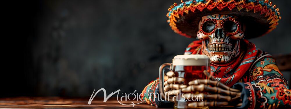 Calavera con Cerveza 6127 Wallpaper Wall Mural