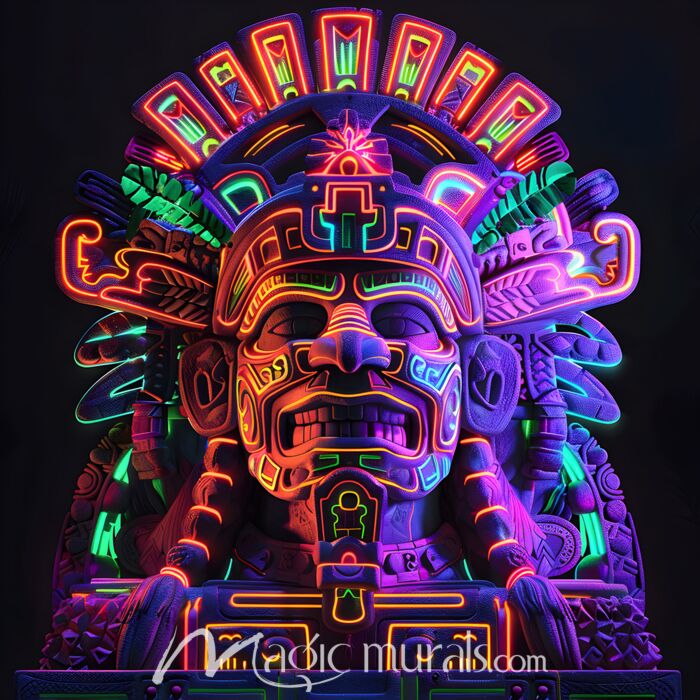 Neon Mayan 5182 Wallpaper Wall Mural