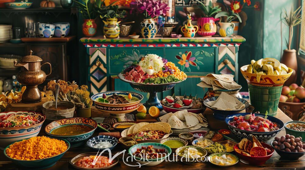 Mexican Buffet 9226 Wallpaper Wall Mural