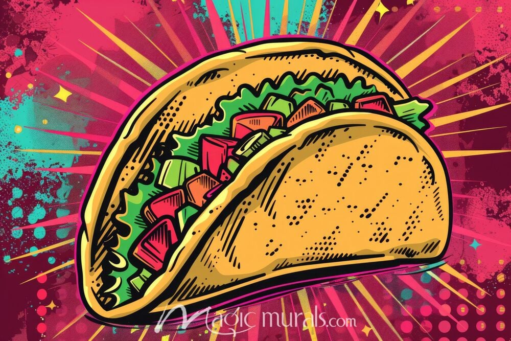 Psychedelic Taco 6266 Wallpaper Wall Mural