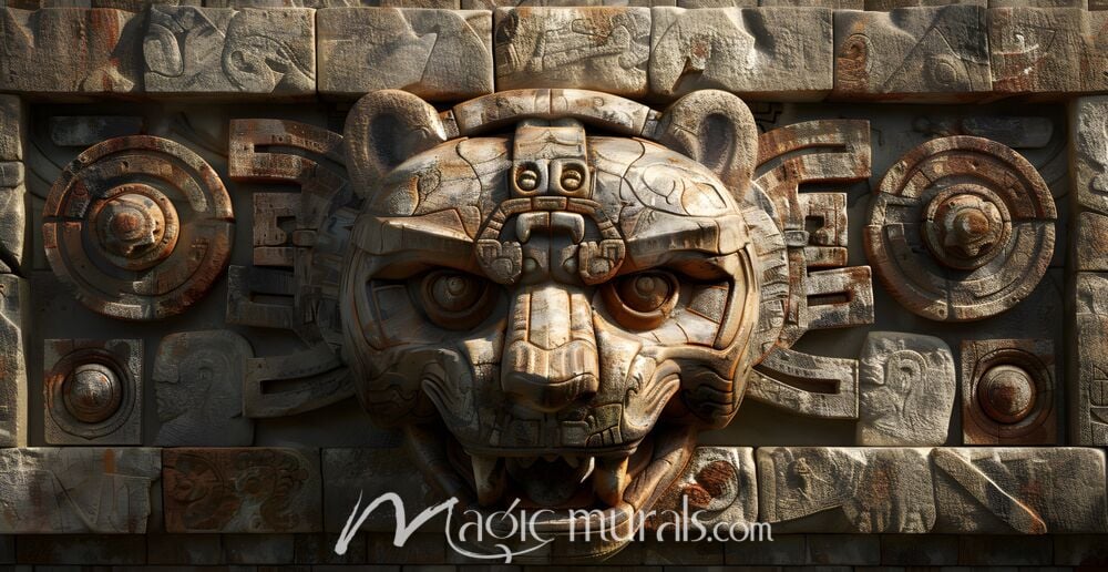 Aztec Jaguar 2877 Wallpaper Wall Mural