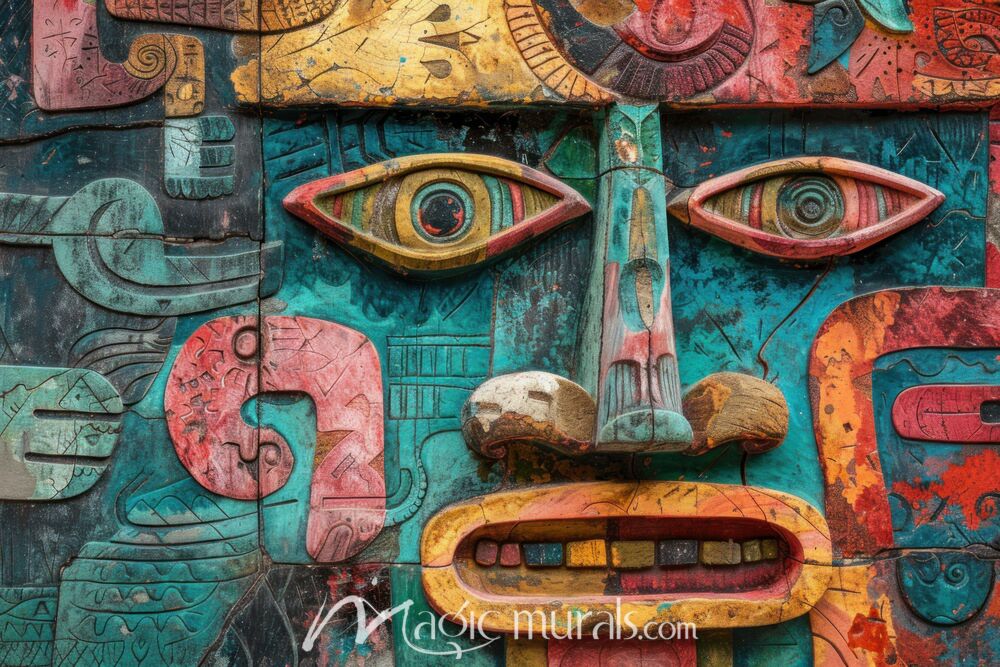 Mayan-Inspired Carving 5339 Wallpaper Wall Mural