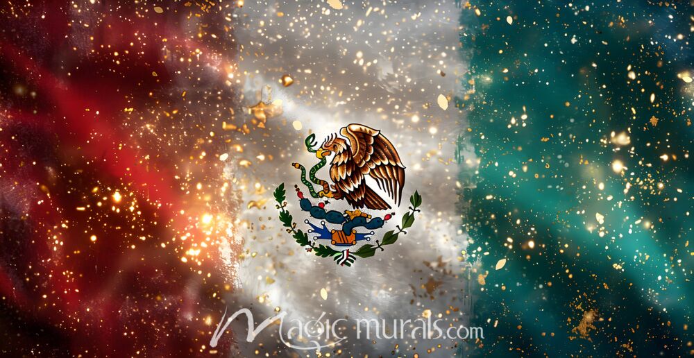 Mexican Flag and Seal 7469 Wallpaper Wall Mural