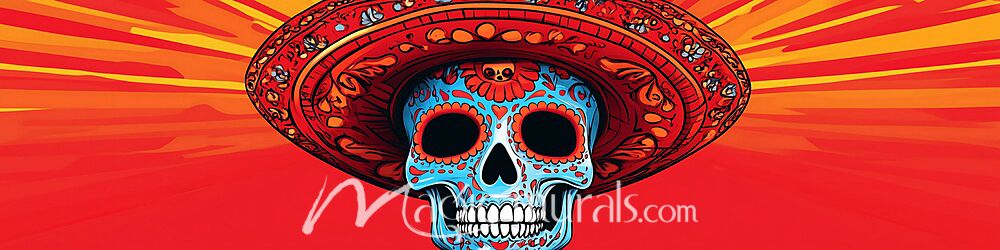 Sugar Skull Backdrop 4332 Wallpaper Wall Mural