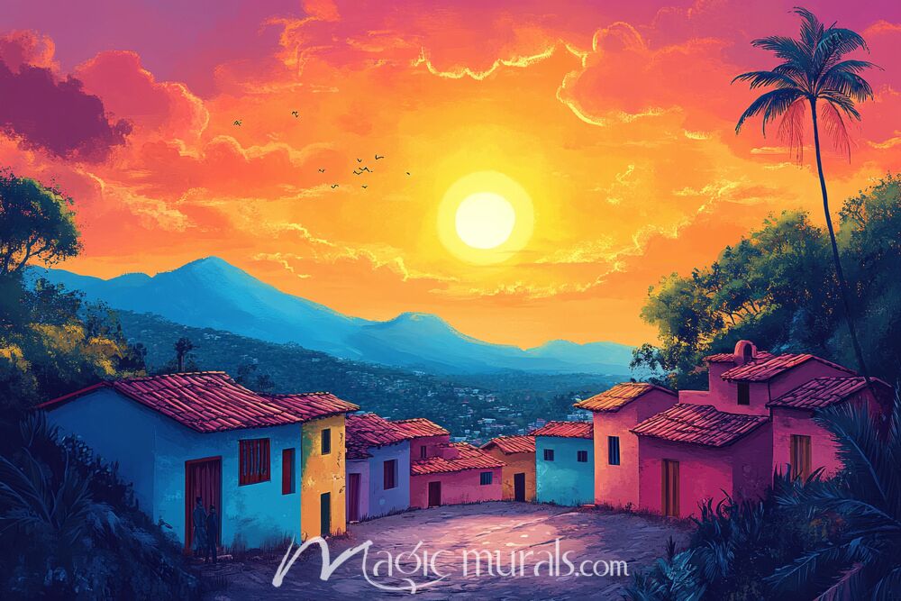 Mexican Village 2648 Wallpaper Wall Mural