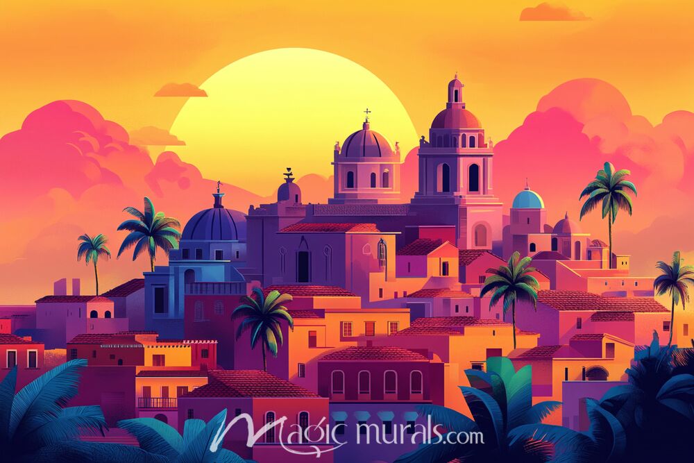 Mexican Village 7294 Wallpaper Wall Mural