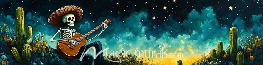 Calavera Guitarist 7969 Wallpaper Wall Mural