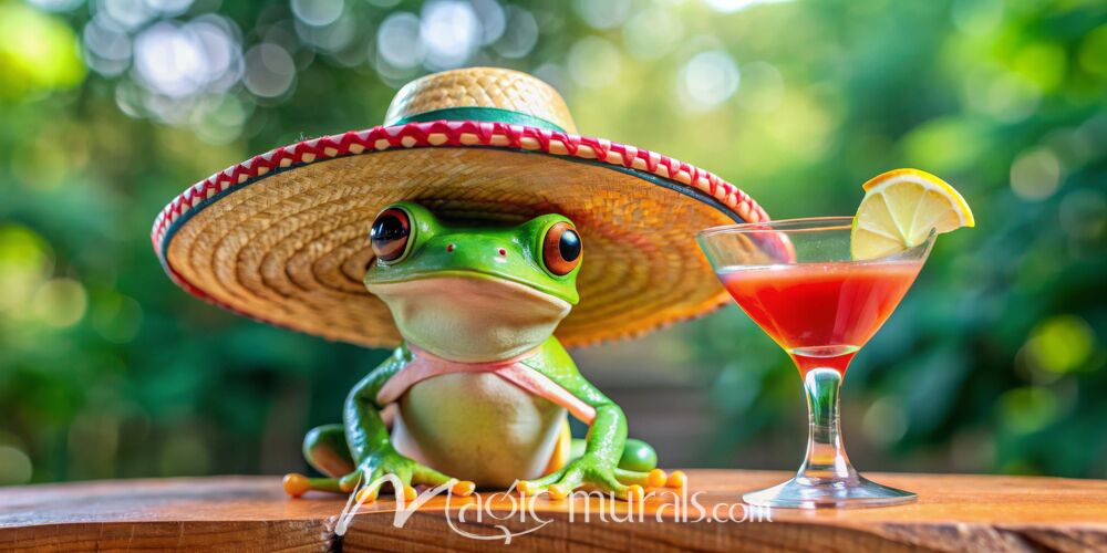 Sombrero Frog Cocktail 6145 Wallpaper Wall Mural