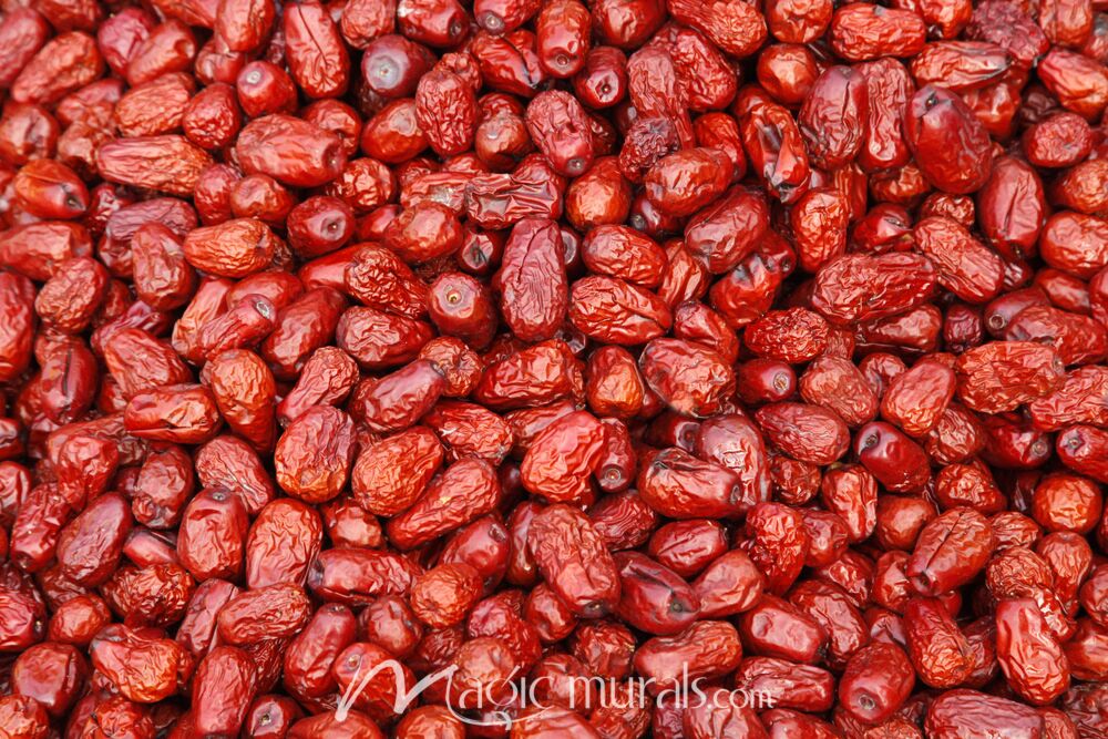 Red Jujube Peppers Wallpaper Wall Mural