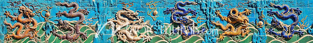 Nine Temple Dragons in Beijing Wallpaper Wall Mural