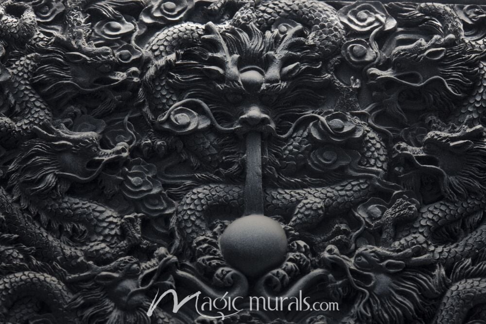 Chinese Dragon Carving 9273 Wallpaper Wall Mural