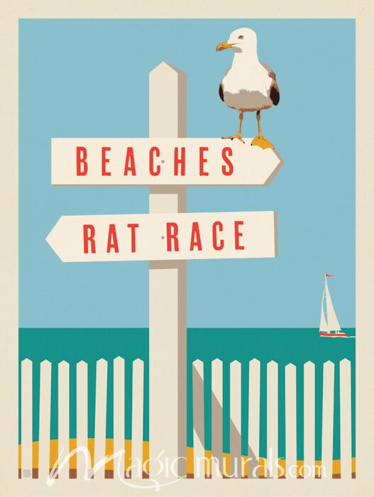 ADG Beaches v Rat Race Wallpaper Wall Mural