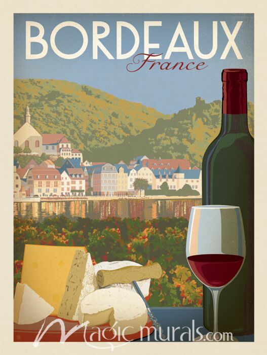 ADG Bordeaux France Wine Wallpaper Wall Mural