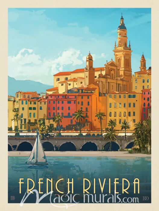 ADG French Riviera Wallpaper Wall Mural