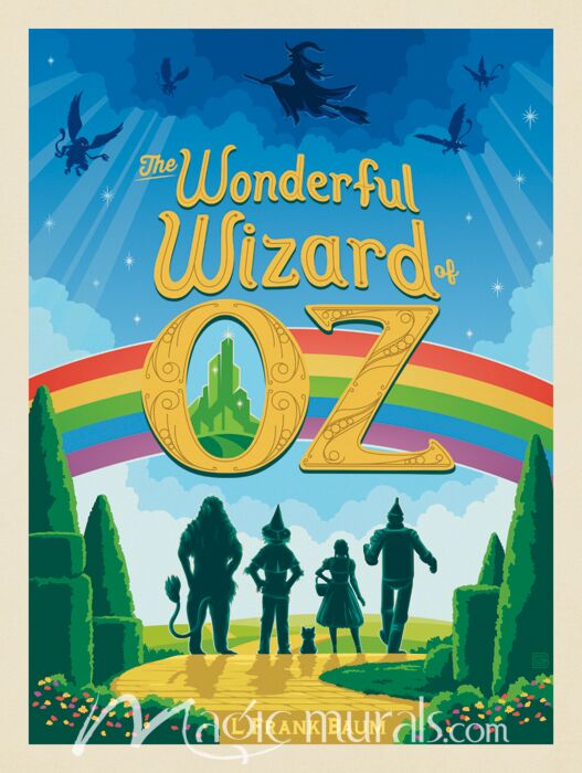 ADG Wizard of Oz Book Cover Wallpaper Wall Mural