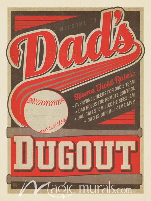 ADG Dads Dugout Wallpaper Wall Mural