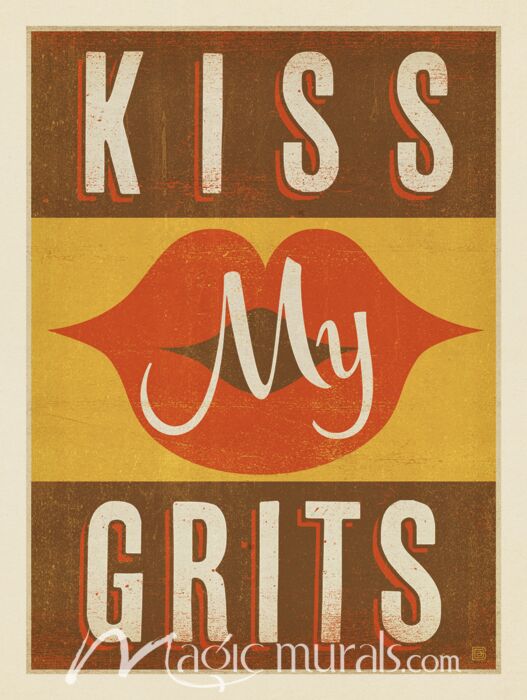 ADG Kiss My Grits Wallpaper Wall Mural