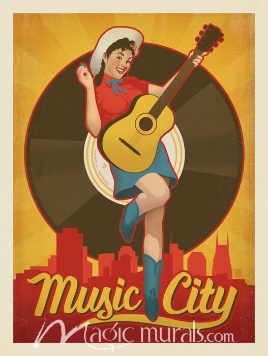 ADG Music City Wallpaper Wall Mural