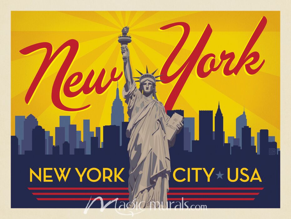 ADG New York City Skyline Wallpaper Wall Mural