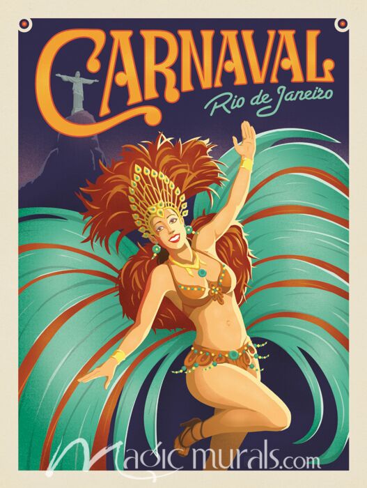 ADG Rio Carnaval Dancer Wallpaper Wall Mural