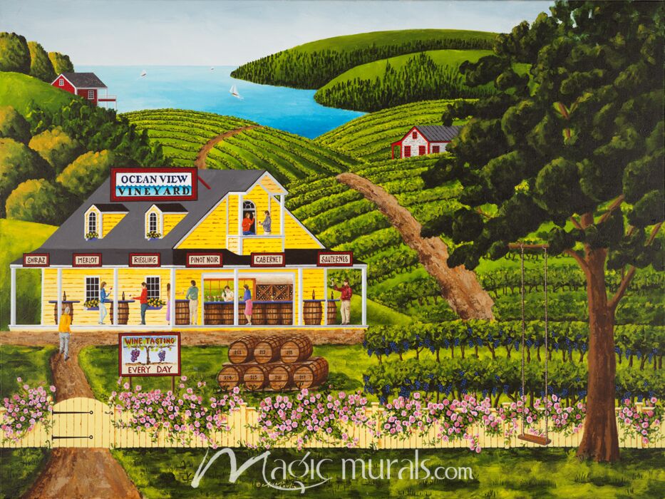 Vineyard Visit 9510 Wallpaper Wall Mural