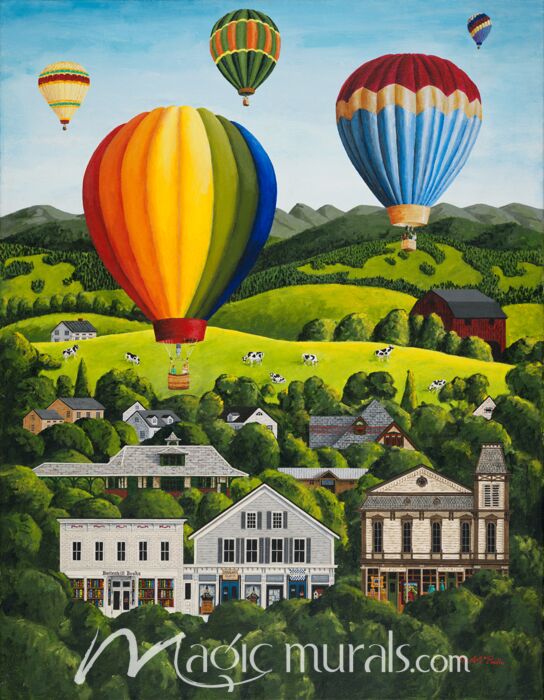 Morning Flight Balloons 9560 Wallpaper Wall Mural