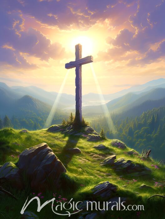 Cross Aglow 4711 Wallpaper Wall Mural