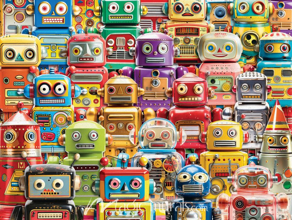 Toy Robots 5386 Wallpaper Wall Mural