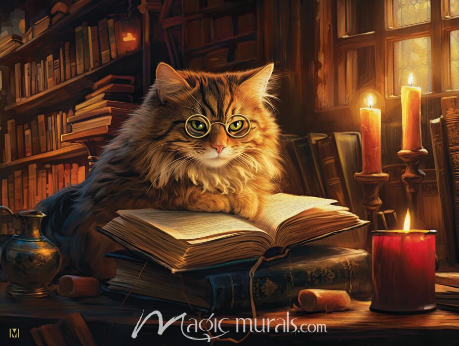 Book Shop Kitty 5853 Wallpaper Wall Mural