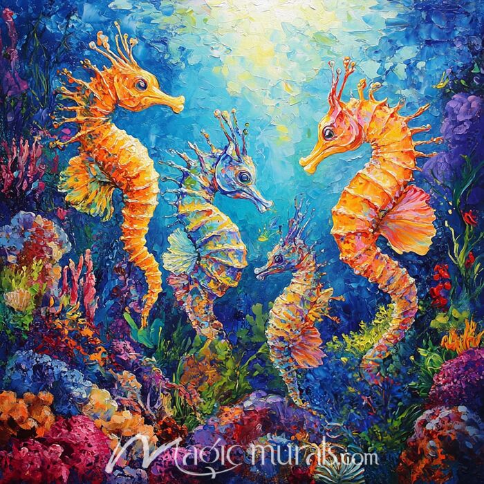 Seahorse Serenade 4356 Wallpaper Wall Mural