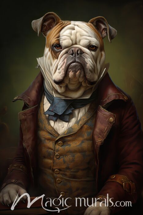 Bulldog in Leather 5687 Wallpaper Wall Mural