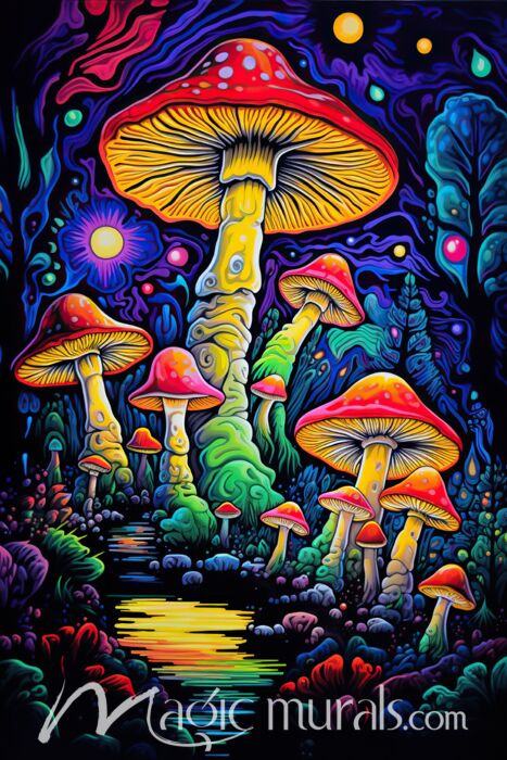 Mushroom Glow 5750 Wallpaper Wall Mural