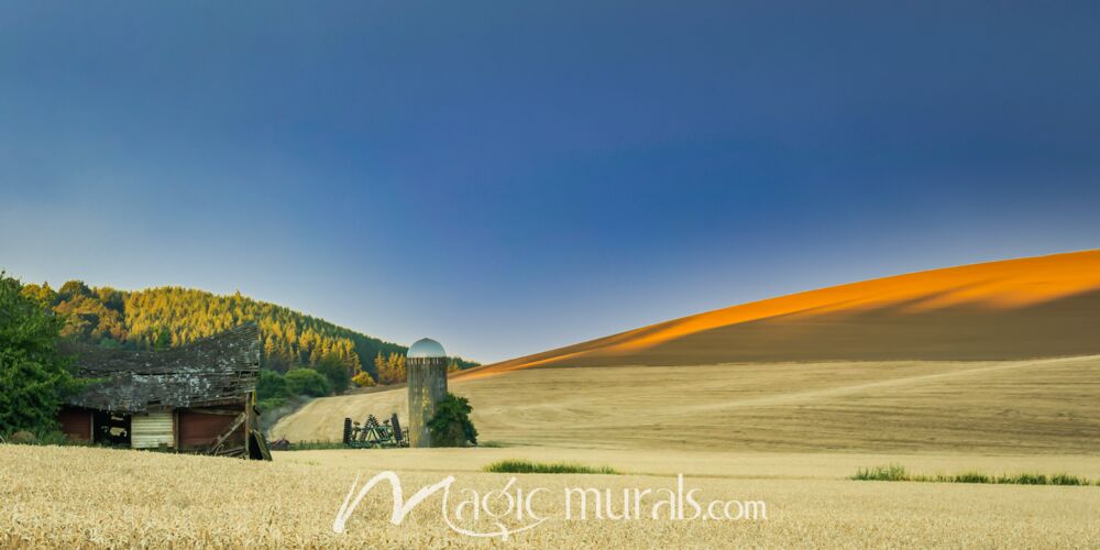 Old Barn and Silo - Schwartz Wallpaper Wall Mural