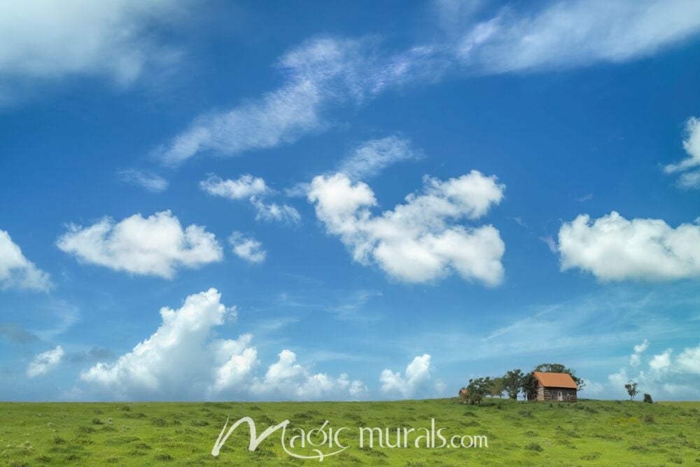 Cabin in the Clouds II Wallpaper Wall Mural