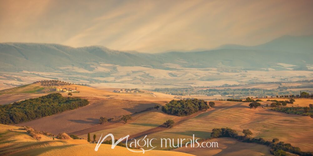 Sundown Over the Rolling Hills Wallpaper Wall Mural