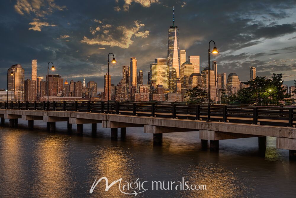 World Trade Center Sunset 725 Mural Wallpaper Wall Mural