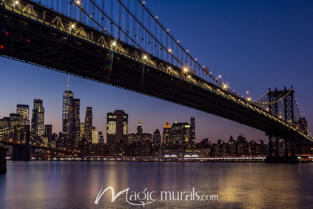 Kearney Manhattan Bridge Twilight Wallpaper Wall Mural