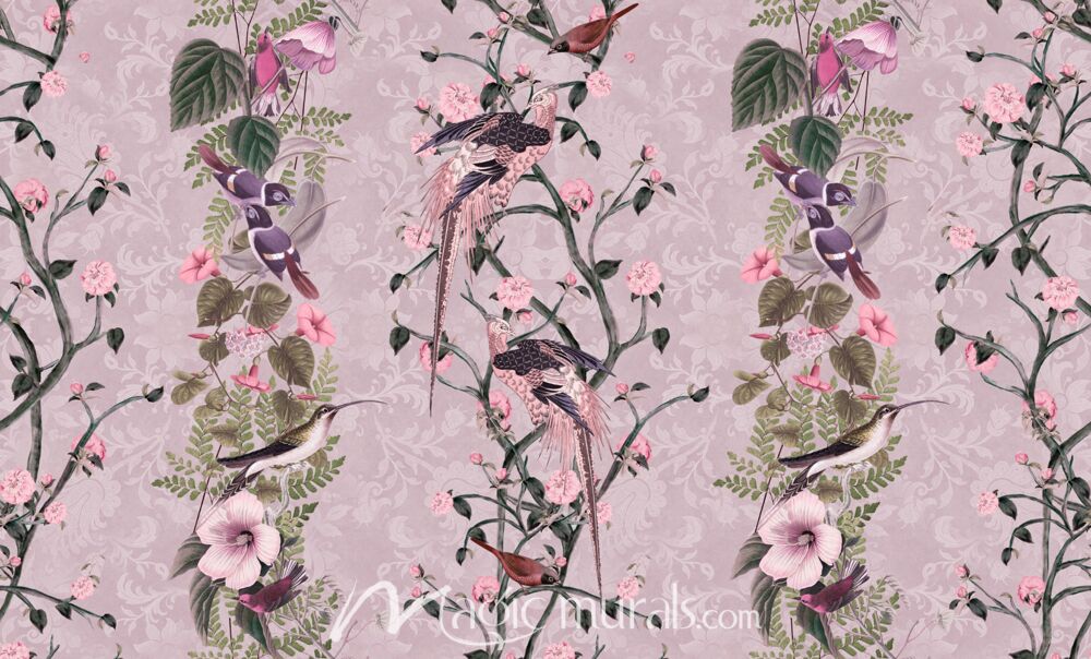 Haase Chinoiserie With Birds B Wallpaper Wall Mural