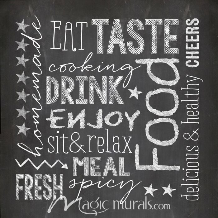 Haase Chalkboard Kitchen Joy Wallpaper Wall Mural