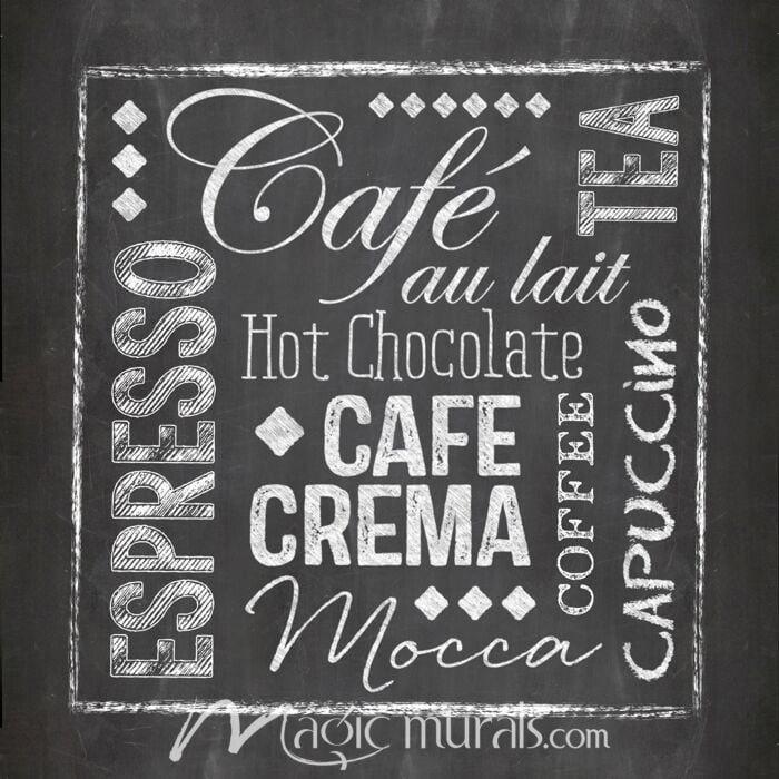 Haase Coffee Chalkboard Wallpaper Wall Mural